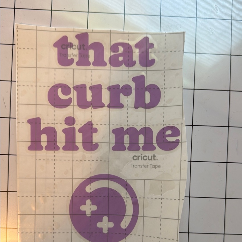 Cricut Transfer Tape with Vibrant Purple Design
